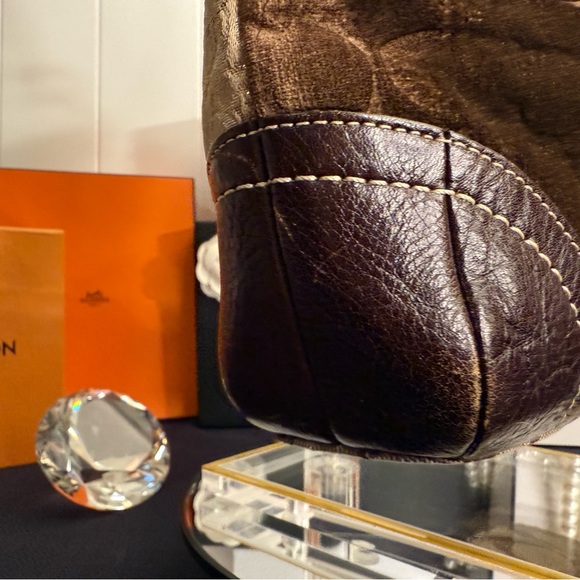 Coach Y2K Brown Patchwork Shoulder Bag 2008 w/dust bag - Picture 8 of 16